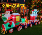 Sevair Deco 7.8FT Inflatable Christmas Santa Train 8