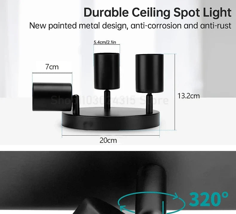 Sevair Deco Adjustable Studio Ceiling Spotlights 22