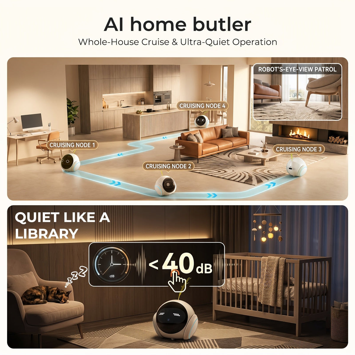 Sevair Deco AI Home Patrol Robot Camera 4