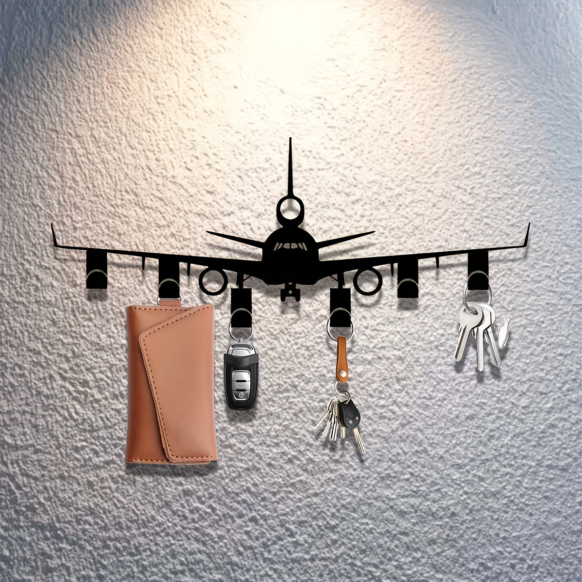 Sevair Deco Airplane Wall Key Holder with 6 Hooks 2