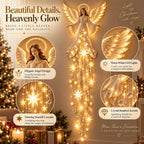 Sevair Deco Angel Starfall Wall Light for Christmas angel details