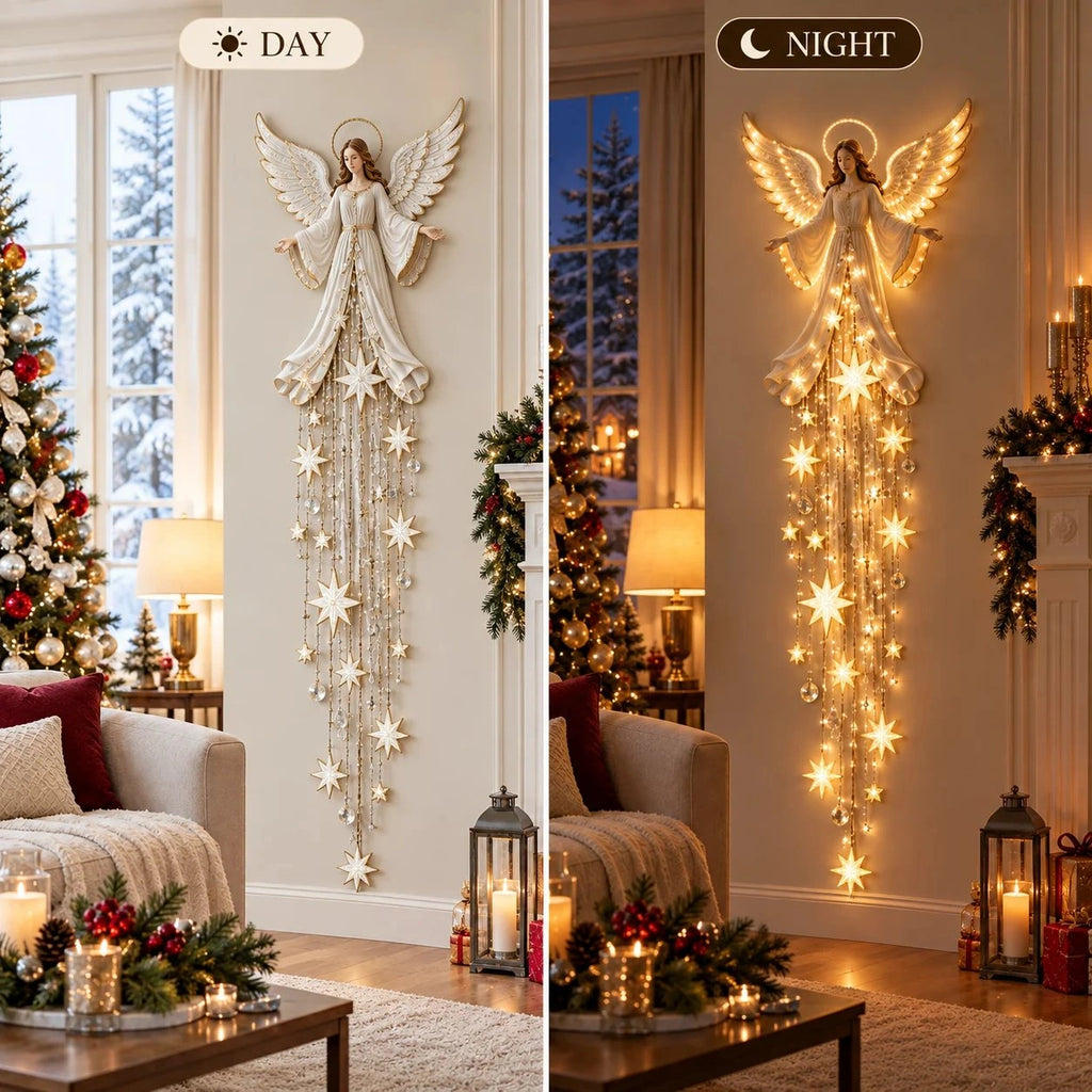 Sevair Deco Angel Starfall Wall Light for Christmas day night