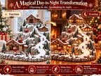 Sevair Deco Animated Christmas Cable Car Ski Village day night