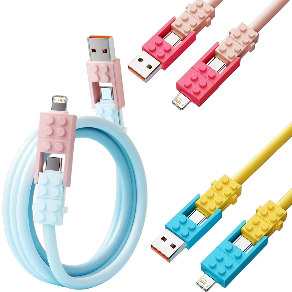 Sevair Deco Building Block Charging Cable blue coil