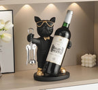 Sevair Deco Bulldog Wine Bottle and Glass Holder 21