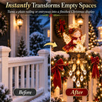 Sevair Deco Christmas Angel Porch Railing Lights before after