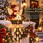 Sevair Deco Christmas Angel Porch Railing Lights porch welcome