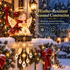 Sevair Deco Christmas Angel Porch Railing Lights seasonal display