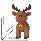 Sevair Deco Christmas Building Block Set for Holiday Decor reindeer dimensions