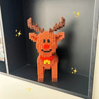 Sevair Deco Christmas Building Block Set for Holiday Decor reindeer display
