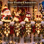 Sevair Deco Christmas Character Porch Railing Lights character collection