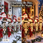 Sevair Deco Christmas Character Porch Railing Lights day night