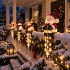 Sevair Deco Christmas Character Porch Railing Lights evening railing