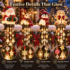 Sevair Deco Christmas Character Porch Railing Lights ornament details