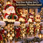 Sevair Deco Christmas Character Porch Railing Lights porch display