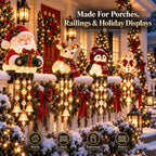 Sevair Deco Christmas Character Porch Railing Lights railing styles