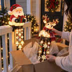 Sevair Deco Christmas Character Porch Railing Lights reindeer unboxing
