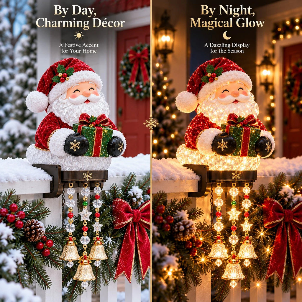 Sevair Deco Christmas Character Porch Railing Lights santa glow