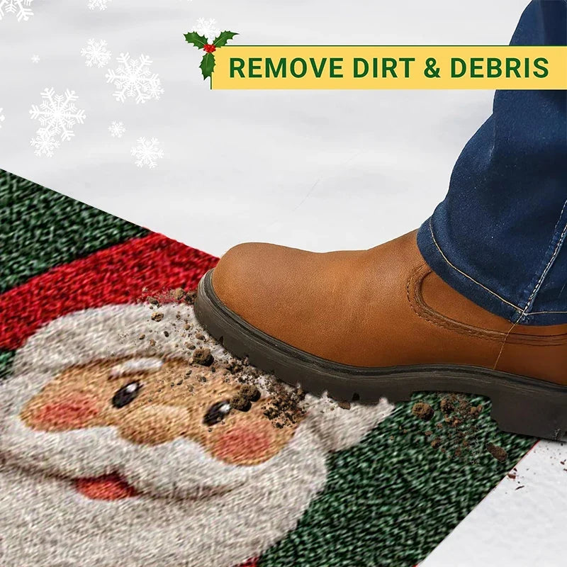 Sevair Deco Christmas Doormat with Santa or Reindeer dirt removal