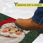 Sevair Deco Christmas Doormat with Santa or Reindeer dirt removal