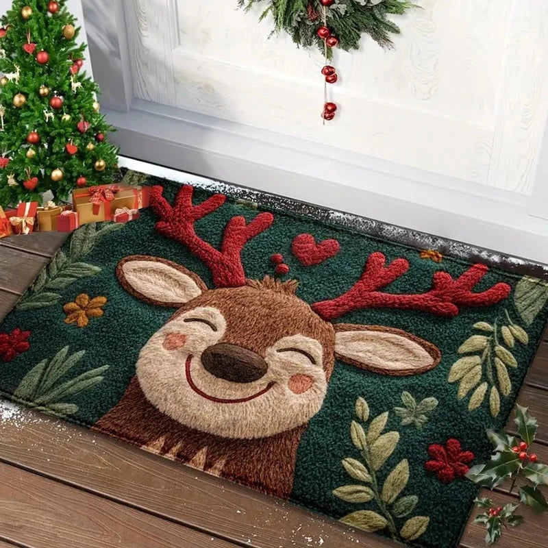 Sevair Deco Christmas Doormat with Santa or Reindeer reindeer entryway
