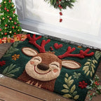 Sevair Deco Christmas Doormat with Santa or Reindeer reindeer entryway