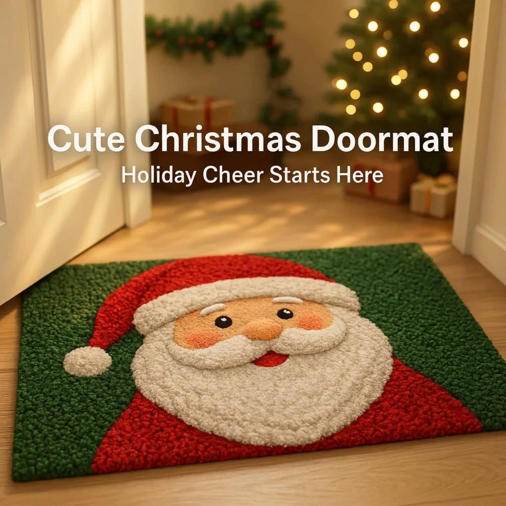 Sevair Deco Christmas Doormat with Santa or Reindeer santa display