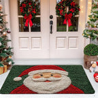 Sevair Deco Christmas Doormat with Santa or Reindeer santa doorway
