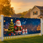 Sevair Deco Christmas Fence Banner 79 Inch 1