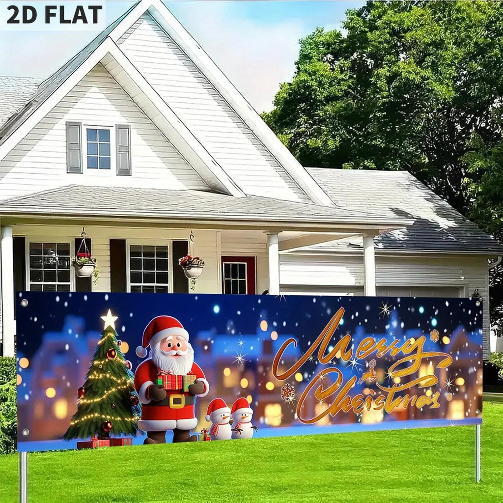 Sevair Deco Christmas Fence Banner 79 Inch 3