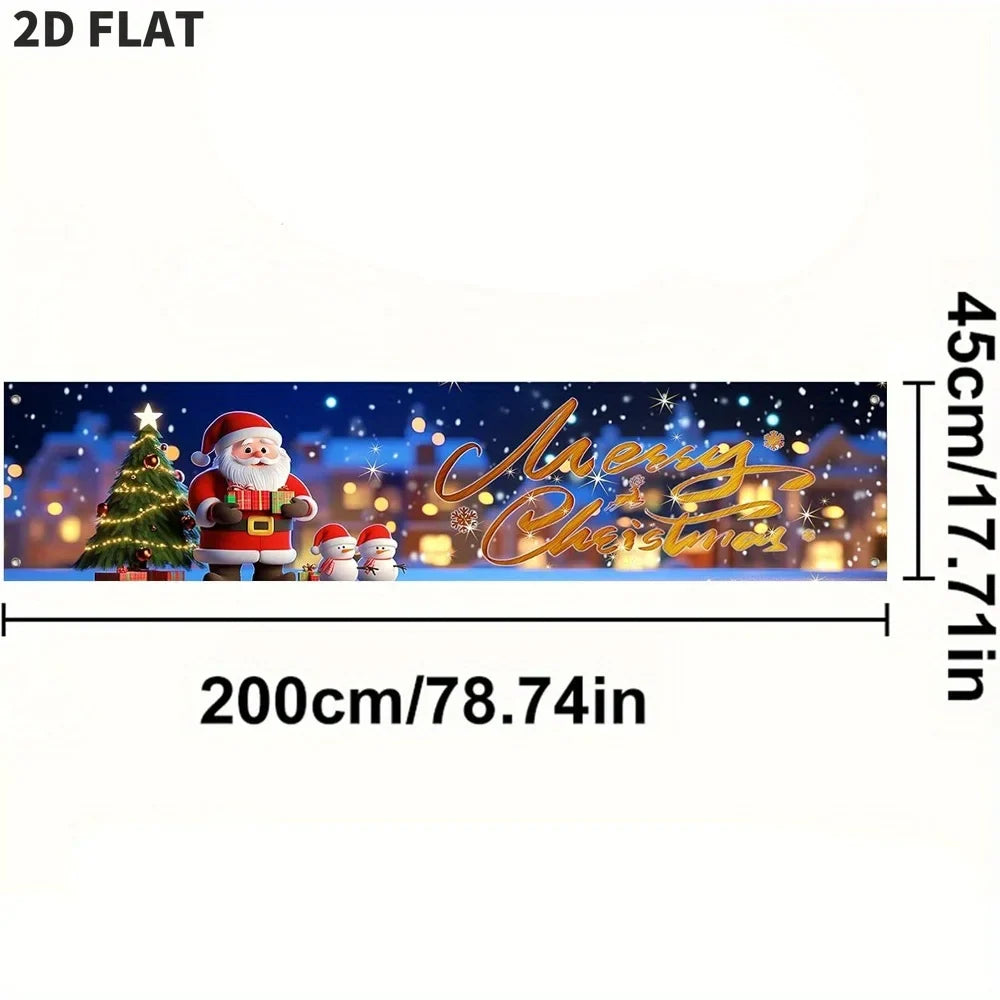 Sevair Deco Christmas Fence Banner 79 Inch 4