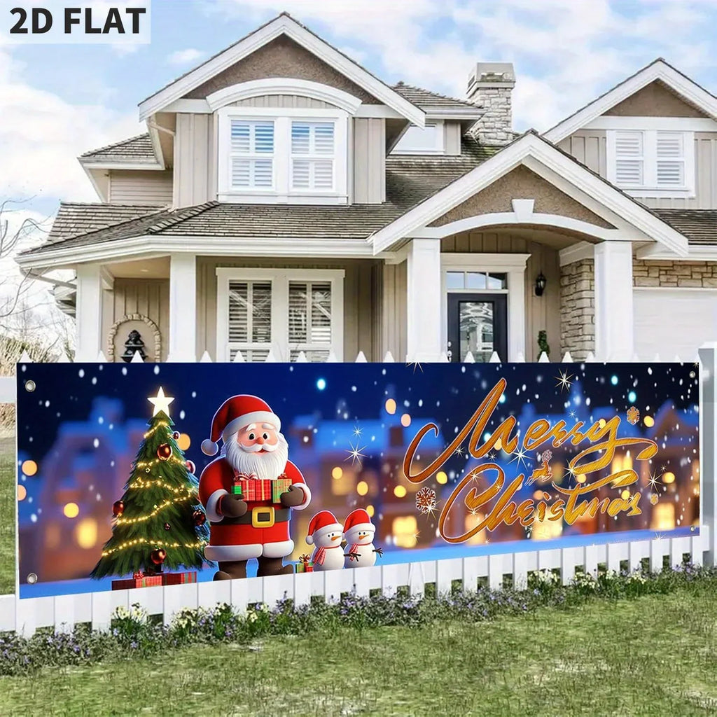 Sevair Deco Christmas Fence Banner 79 Inch 6