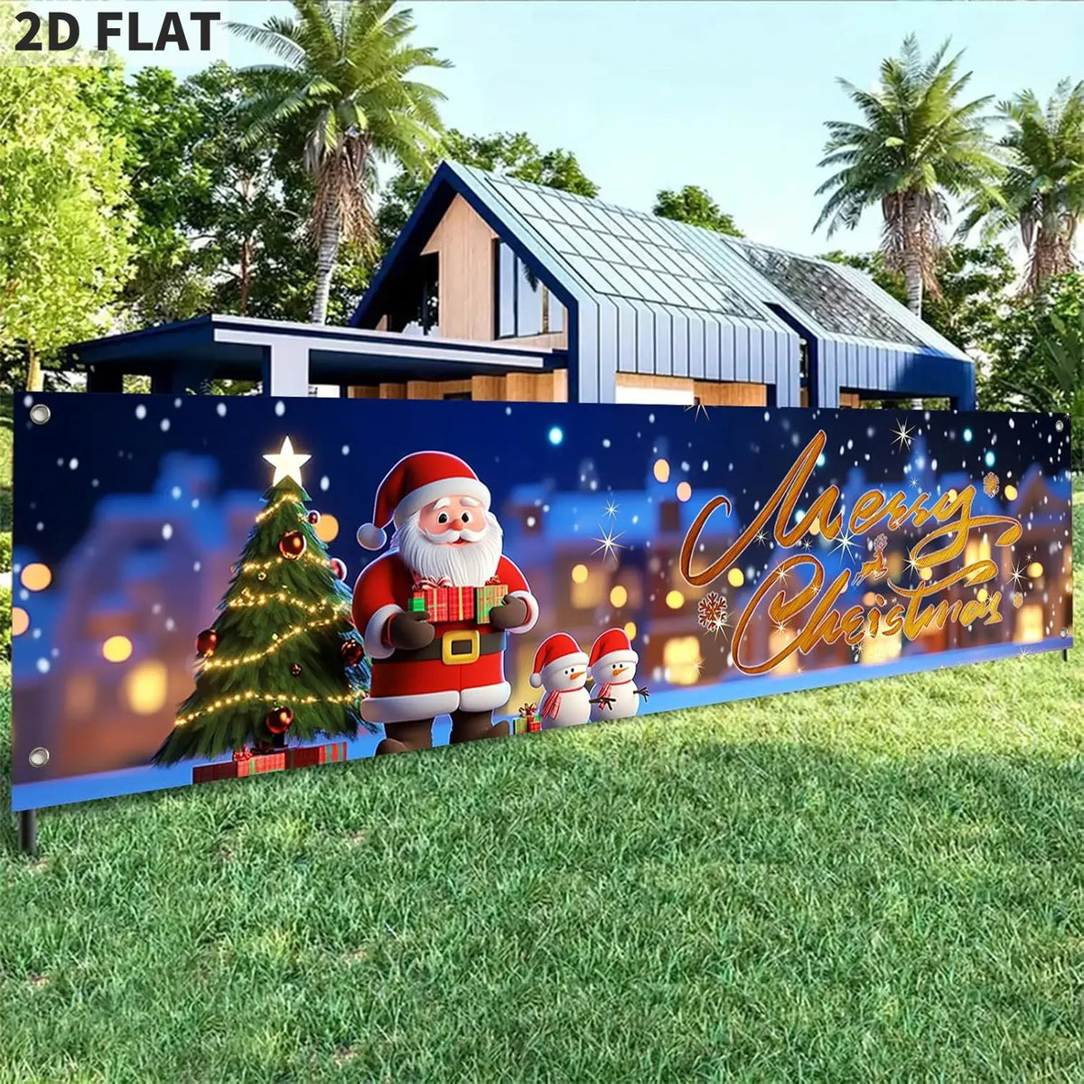 Sevair Deco Christmas Fence Banner 79 Inch 7