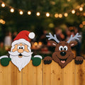 Sevair Deco Christmas Fence Peekers 2 Piece Set 1