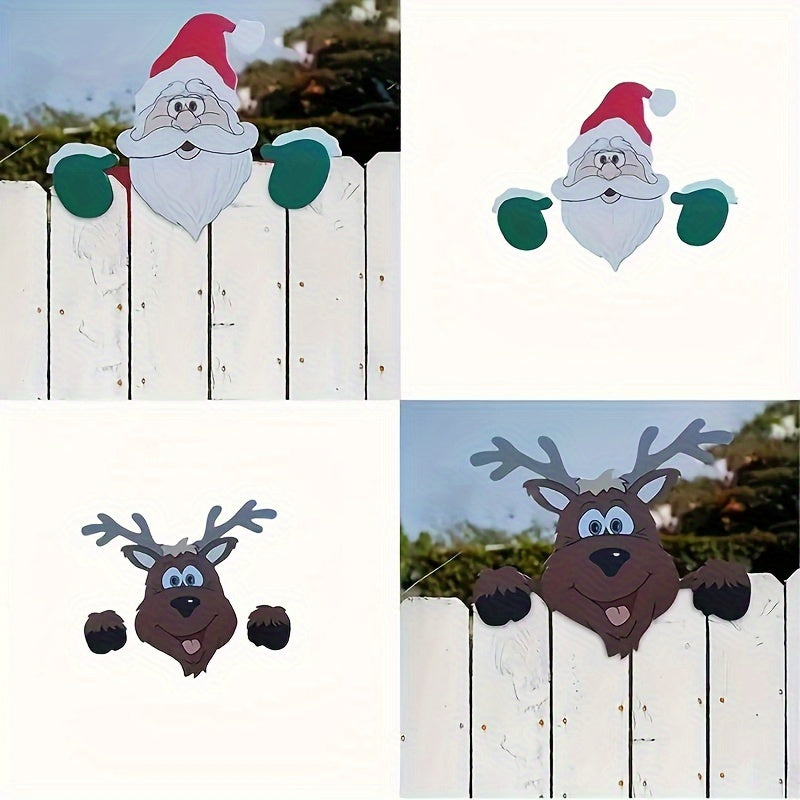 Sevair Deco Christmas Fence Peekers 2 Piece Set 2
