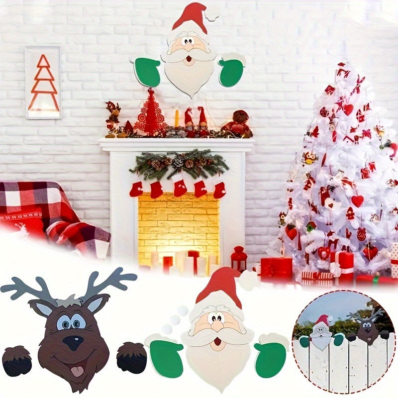Sevair Deco Christmas Fence Peekers 2 Piece Set 5