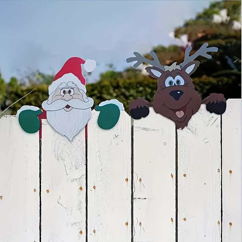 Sevair Deco Christmas Fence Peekers 2 Piece Set 7