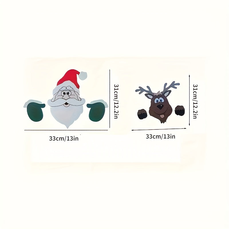 Sevair Deco Christmas Fence Peekers 2 Piece Set 8
