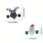Sevair Deco Christmas Fence Peekers 2 Piece Set 9