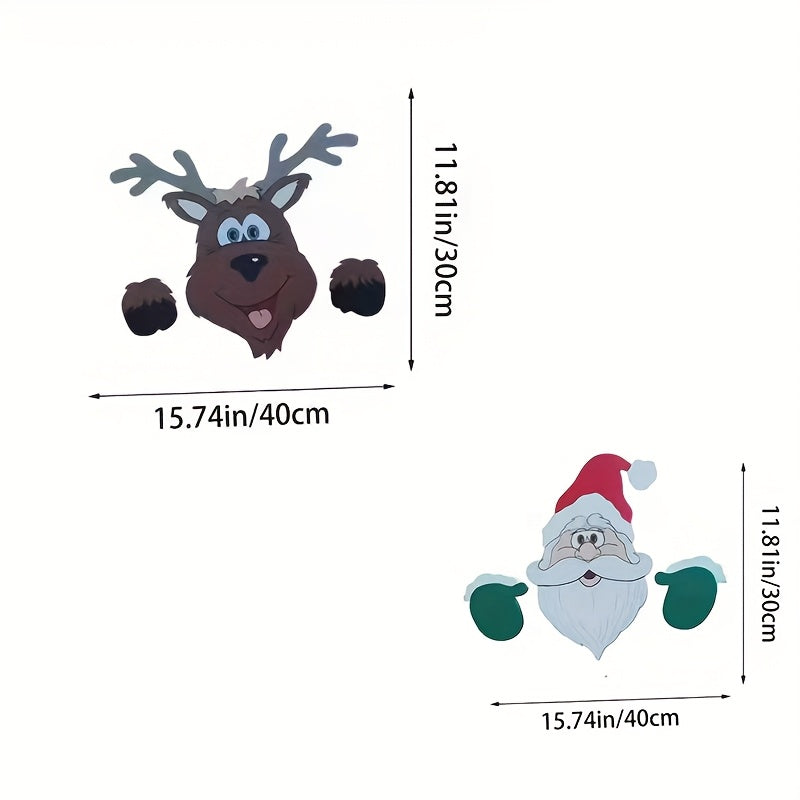 Sevair Deco Christmas Fence Peekers 2 Piece Set 9
