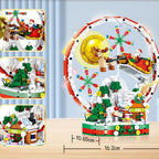 Sevair Deco Christmas Ferris Wheel Building Blocks Set display dimensions