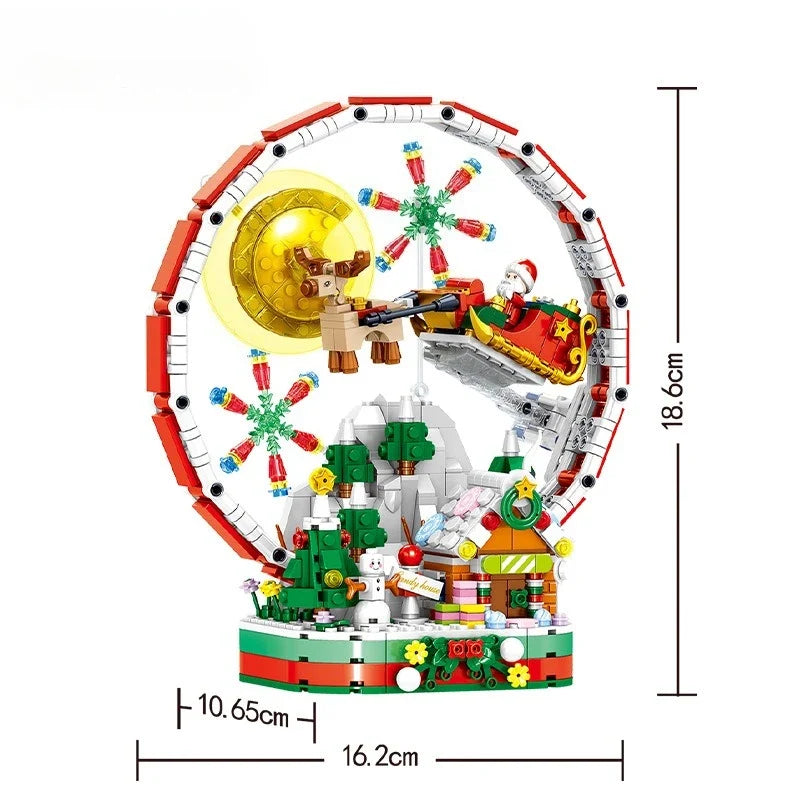 Sevair Deco Christmas Ferris Wheel Building Blocks Set product dimensions