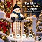 Sevair Deco Christmas Icicle Lights snowman glow