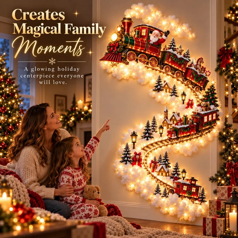 Sevair Deco Christmas LED Train Wall Light family display