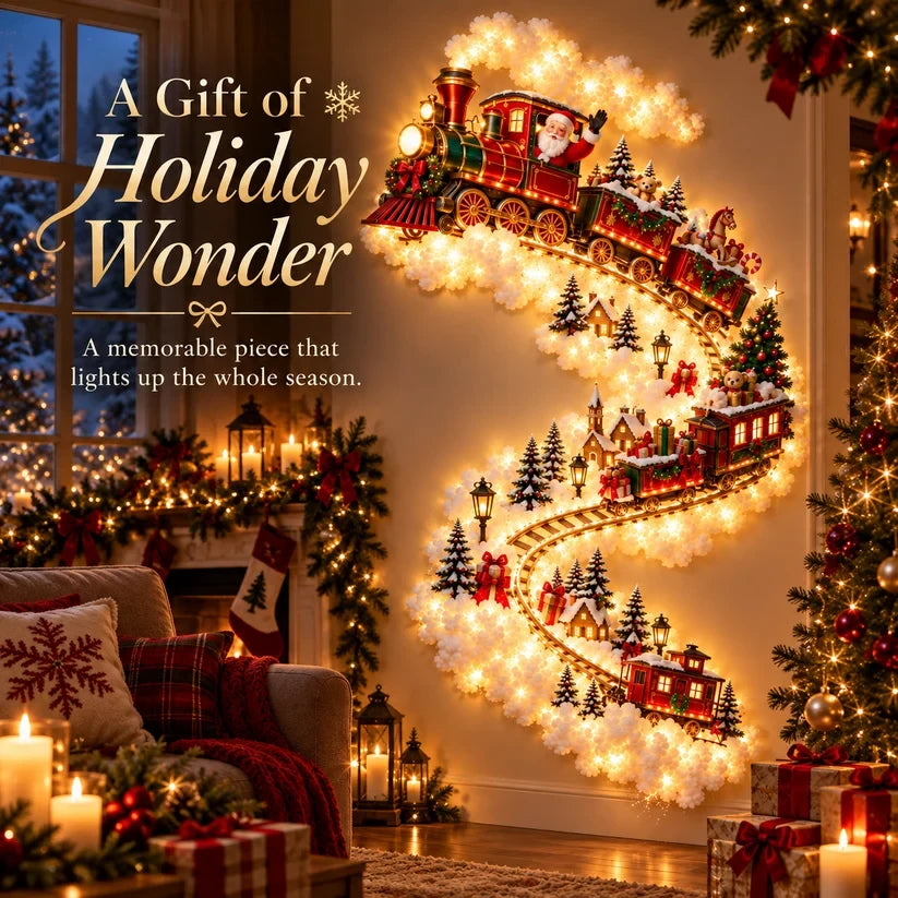 Sevair Deco Christmas LED Train Wall Light gift display