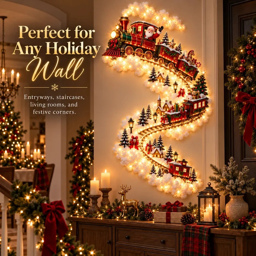 Sevair Deco Christmas LED Train Wall Light holiday wall