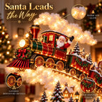 Sevair Deco Christmas LED Train Wall Light santa detail