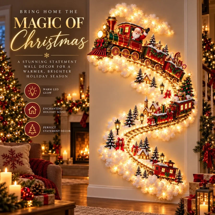 Sevair Deco Christmas LED Train Wall Light train glow
