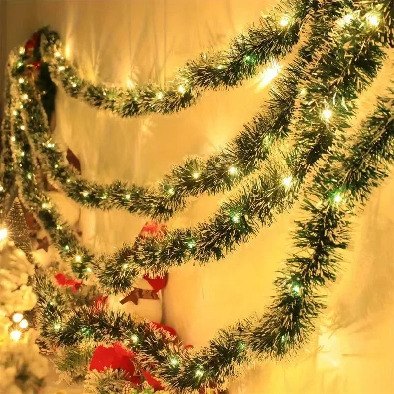 Sevair Deco Christmas Lighted Garland with Red Bows 3