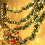 Sevair Deco Christmas Lighted Garland with Red Bows 3